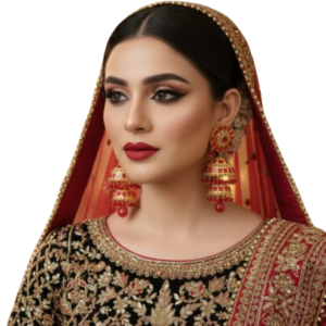 Traditional Red Jhumka Earrings