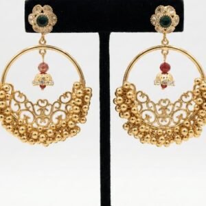 Gold Plated Traditional Chandbali Earrings